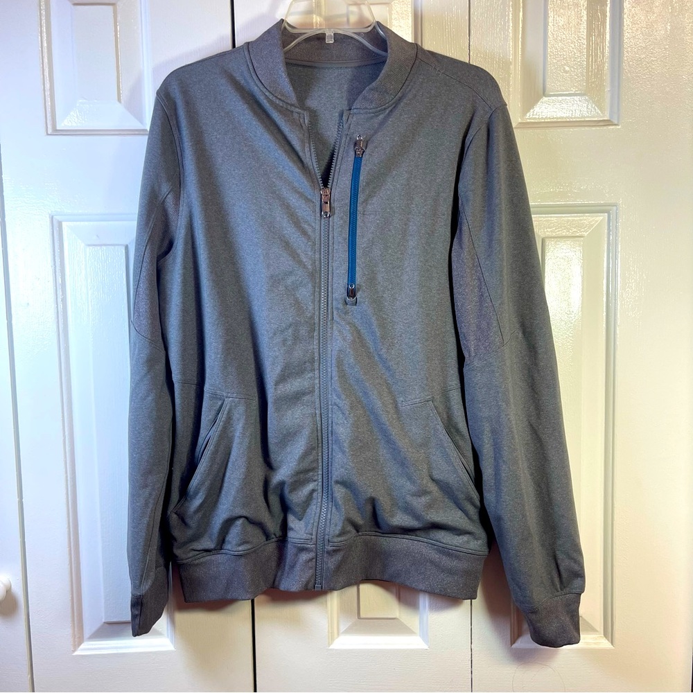 Lululemon Men's Med Gray Six Pack Full-Zip Jacket Athleisure Casual Sport‎ M6